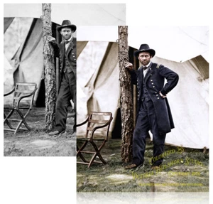 New Colorized Civil War Photo: Gen. Ulysses S. Grant at Cold Harbor - Six Sizes! - Picture 1 of 7