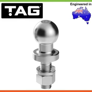 Bola de remolque cromada TAG - Rosca de 50 mm, capacidad de 3,5 toneladas - Vástago de 62 mm. - Imagen 1 de 5