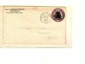 1894 US Cover from westbrook trust Maine with 2 cent Columbian (orange - Picture 1 of 1