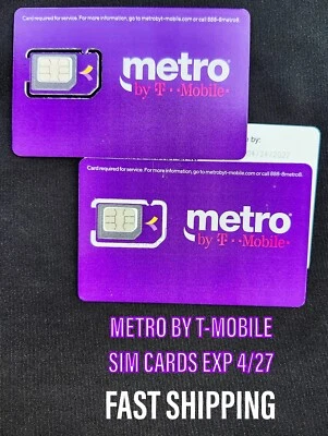 NEW 1 Metro By T-Mobile 3 IN1 4G/5G SIM Card,Nano/Micro/FAST SHIPPING - Image 1 of 4