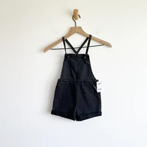 Oshkosh B'Gosh Vestbak Girls Faded Black Denim Jean Overalls Size 5 NWT - Picture 1 of 7
