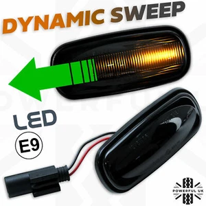 Dynamic Audi style sweep LED Side Repeater Indicator Smoked light fits Defender - Picture 1 of 10