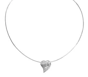 Herz-Anhänger mit Reif,  handpoliertem, mattiertem 925er Silber NEU - Bild 1 von 2