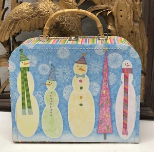PUNCH STUDIO Christmas Snowman Suitcase Decor - Never Used - Picture 1 of 7