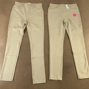 The Children's Place Girls 16 Sandy Uniform Stretch Pull On Jeggings 2-Pack Flaw - Picture 1 of 7