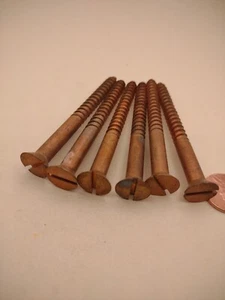 #16 x 3" viti per legno marino scanalate testa piatta bronzo silicio (6) confezione SBWS25 - Foto 1 di 3