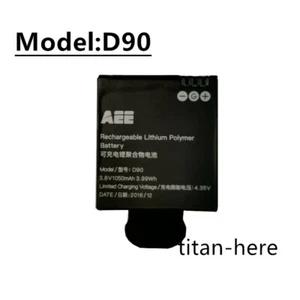 New Original D90 1050mAh 3.8V Battery Batteria for AEE D90 S90 S91B Lyfe - Photo 1 sur 2