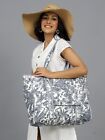 Quilted Tote Bag Shoulder Bag Reversible Shopping Bag, Ethnic Boho Hippie Bag
