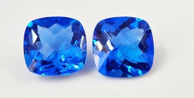 AAA Hydro Tanzanite Cushion Checker Cut Stone 18X18 MM Loose Gemstone 41.75 Cts - Image 1 of 4