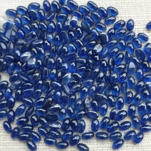 Natural Blue SAPPHIRE 5x3mm 3PCS Oval Cabochon Calibrated Normal Heated Only! - Picture 1 of 5