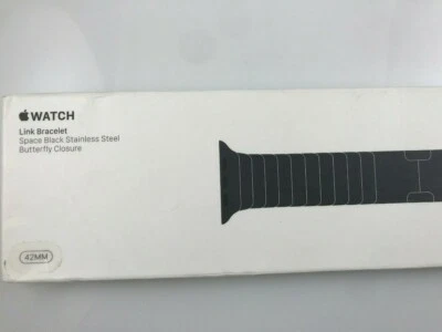 NUEVO Original Apple Watch Eslabón Pulsera Correa 42MM 44mm 45MM 46MM 49MM NEGRO ESPACIAL Foto 1 de 4