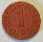 Vintage World War II WWII OPA One Red Point Ration Token TH