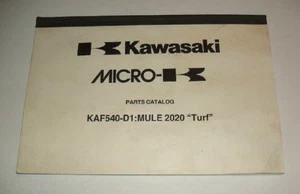 Catálogo de piezas manual Kawasaki Mule Turf af540 Kaf540-d1 1990 1991 1992 - Imagen 1 de 4