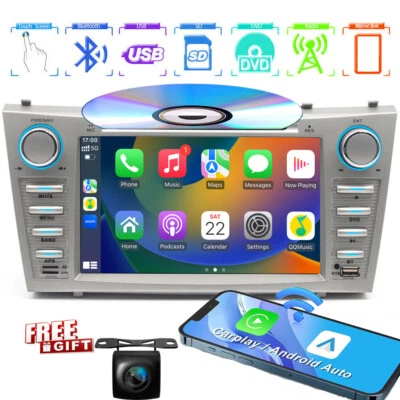 Reproductor de DVD de CD para automóvil Toyota Camry 2007-2011 GPS radio CarPlay estéreo Plug Play Foto 1 de 4