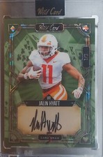 2023 WILD CARD DRAW 5 JALIN HYATT RC AUTO 1/3 SILVER ICE AUTOGRAPH ENCASED