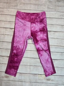 ZYIA ACTIVE Pink Tie Dye High Waist Crop Leggings Size 12 Women’s Athletic - Picture 1 of 8