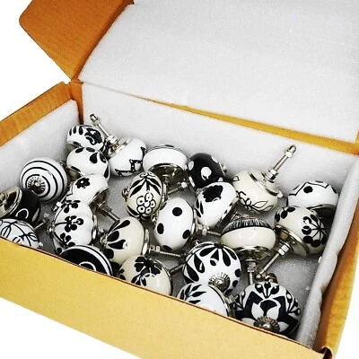 Wholesale 20 Pc Indian Handmade Ceramic Door Knobs Handle Pull Kitchen Drawer - Image 1 of 4
