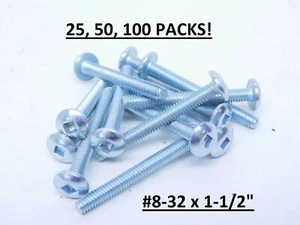 #8-32 x 1-1/2" Schrank Schublade Knopf Zugschrauben Schrauben Traverse Pan Head Square Drive - Bild 1 von 6