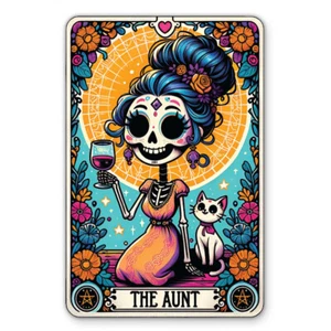 The Aunt Tarot Funny Vinyl Sticker - for Water Bottle Phone Car - 4" - Picture 1 of 1