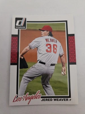 2014 Panini Donruss棒球卡Jered Weaver 165 — 第 1/2 张图片