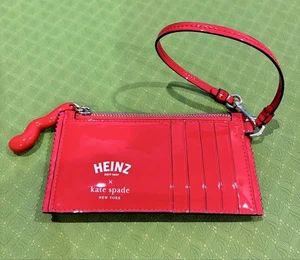 Printed Patent Wristlet Heinz x Card Leather Spade Case Coin Kate - Picture 1 of 3