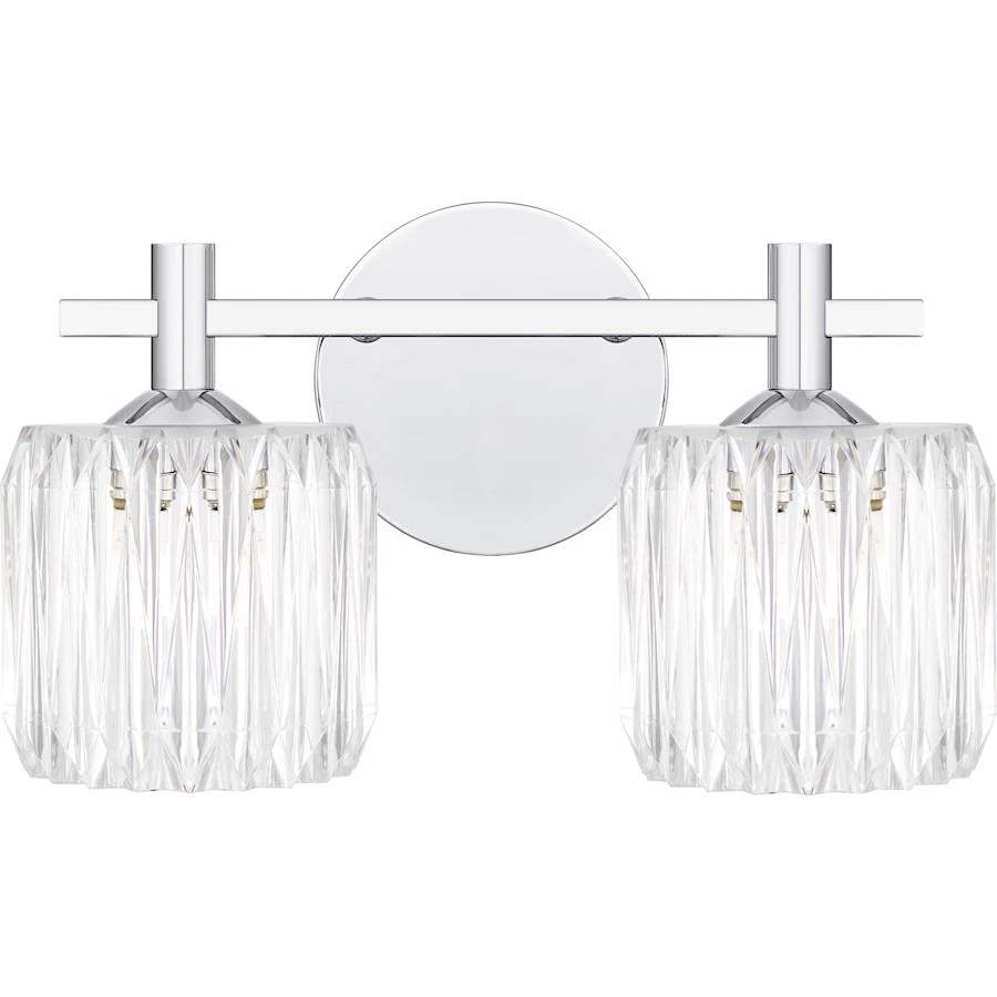 Luz de baño Quoizel Spade 2 luces, cromo pulido/acrílico transparente - SPD8614C Foto 1 de 1