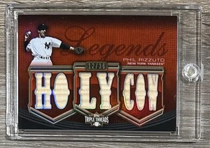 2010 Topps Triple Threads #TTRL-23 Phil Rizzuto Legends Bat Relics #/36 - Foto 1 di 2