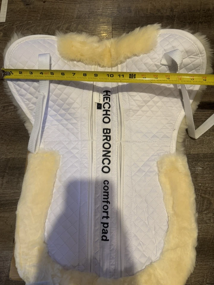  Media almohadilla correctora de piel de oveja australiana borde trasero, cuñas columna vertebral talla libre grande Foto 1 de 4