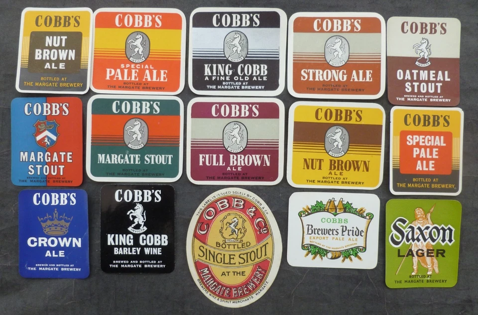 Vintage Beer Labels, Margate (Cobb  & Co, Margate Brewery) - Image 1 of 1