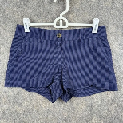 Pantalones cortos Southern Tide Seersucker para mujer azul marino a rayas talla 0 3” usados en excelente estado 356 Foto 1 de 4