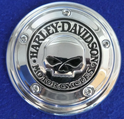 Genuine Harley Touring Softail Dyna Willie G. Skull Air Cleaner Trim 1984up - Image 1 of 2