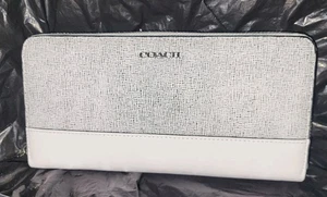 Cartera Coach F51478 Saffiano acordeón cremallera bloques de colores cuero mezclado negro multi - Imagen 1 de 11