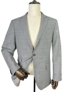 Blazer cappotto sportivo Banana Republic grigio lana a quadri moderno slim fit 2 bottoni 44R - Foto 1 di 9