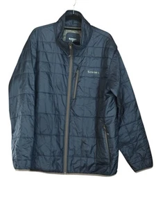 Simms Fall Run Quilted Jacket Mens XL Full-zip Blue Outdoor Fishing - Picture 1 of 6
