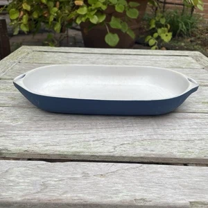 Bennington Potters #1365 F Blue Oval Serving Dish by David Gil DG Pottery Tray - Picture 1 of 14