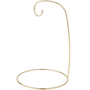 Bard's goldfarbener Ornamentständer, 8" Höhe x 5,25" Breite x 5,25" Tiefe - Bild 1 von 5