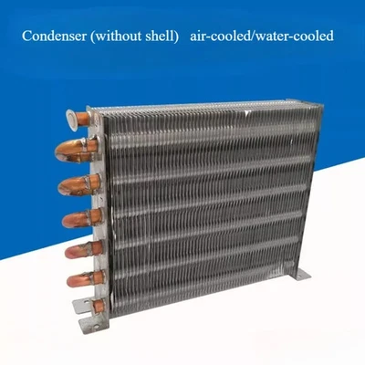 Copper tube aluminum fin heat exchanger condenser water-cooled radiator 1PC - Image 1 of 4