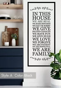 In This House Wall Decal, House Rules Decal - Bild 1 von 5