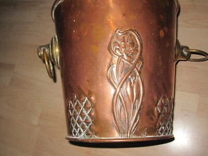 Sektkühler Sektkübel Jugendstil Kupfer Messing original GBN - Bild 1 von 7