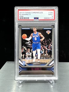 2019 RJ BARRETT RC - Panini Chronicles Playbook - #184 PSA 9 MINT KNICKS - Picture 1 of 5