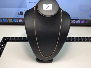 YELLOW GOLD SOLID Necklace Chain Estate 10K SIGNED STAMP CANADA RGB TWISTED LONG - Picture 1 of 20