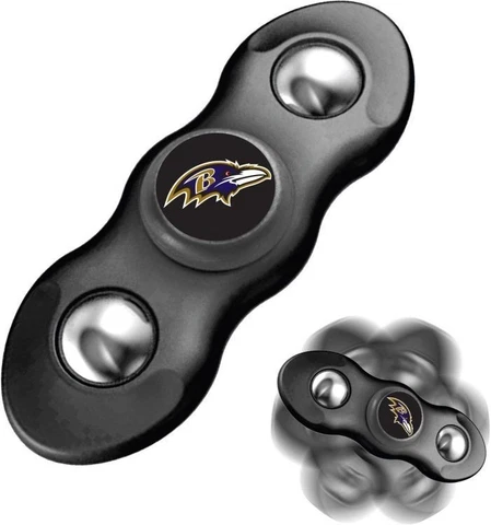 New 2 in 1 NFL Baltimore Ravens Flik Fidget Spinner and Rollng Fidget Balls Cover