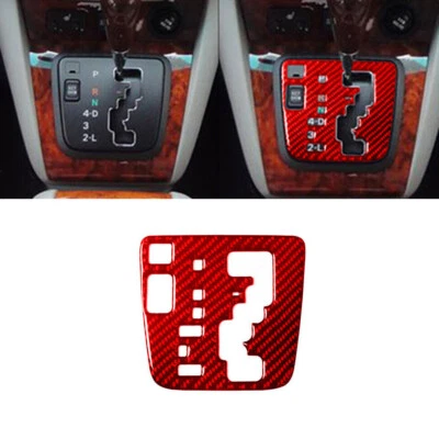 Cubierta de cambio de marchas de fibra de carbono roja para LEXUS RX330 2004-2006 RX350 2006-2009 Foto 1 de 4