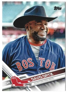 Cappello da cowboy David Ortiz 2017 Topps #350 SSP Immagine Variazione Rosso Sox Big Papi LEGGERE - Foto 1 di 2