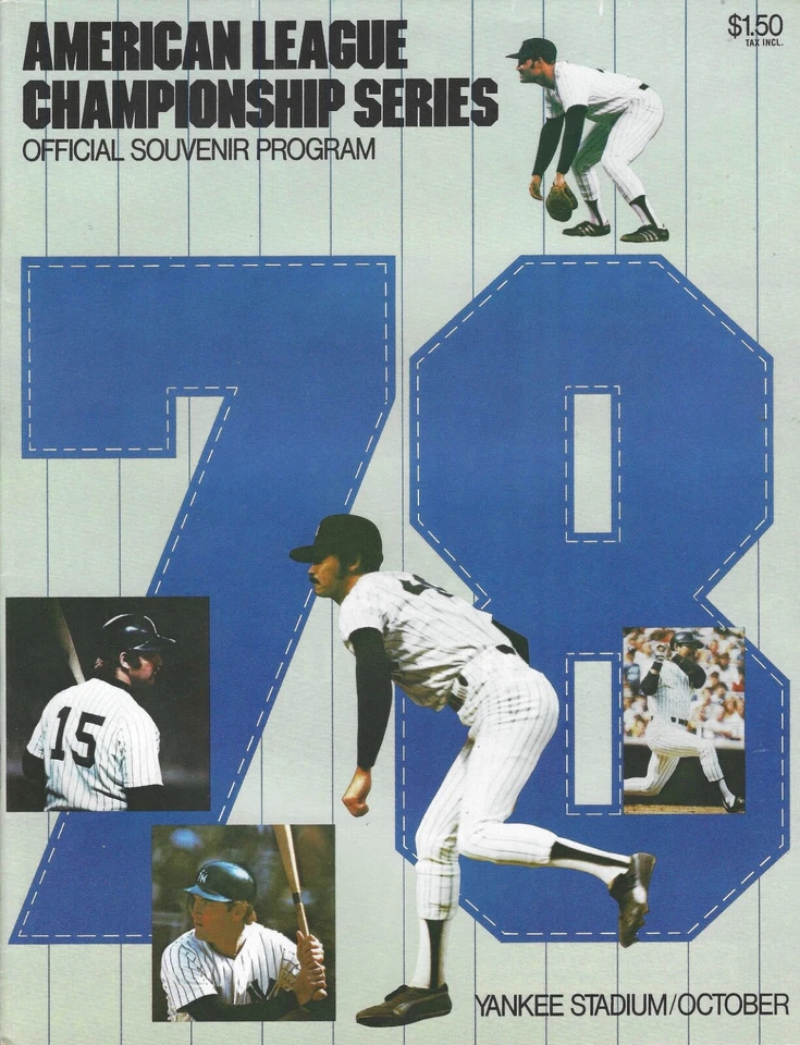 Yankees v Royals - 1978 ALCS - Official Game Program - AUTHENTIC - Image 1 of 1