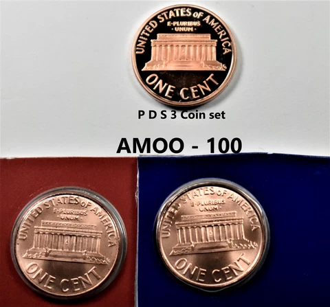 2007 P D S - Proof & 2 SATIN FINISH Uncirculated Lincoln Cent Penny Memorial Cover