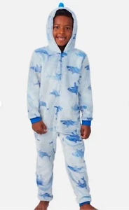 New Saint Eve Youth Hooded Fleece Sleeper, Blue, Size XS (5/6)/S(7/8)/M(10/12) - Picture 1 of 3
