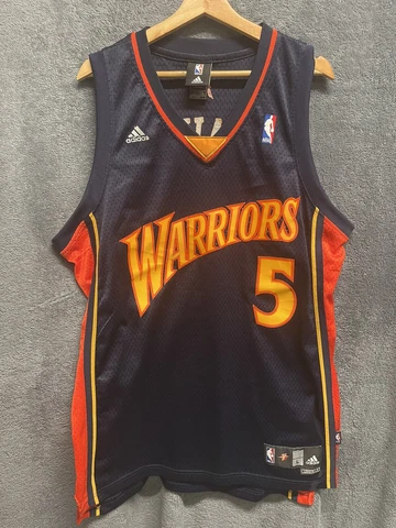 Adidas Golden State Warriors #5 Baron Davis Swingman NBA Jersey Mens Size L Cover