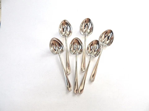 Antique Set Of 6 Sterling Silver Coffee Spoon Sheffield 1911 England Cover