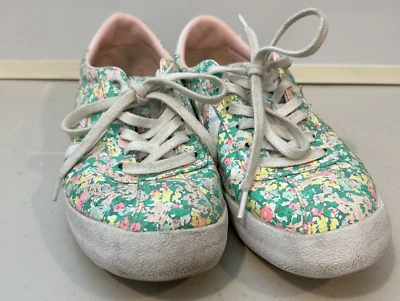 Converse All Star Shoes Floral Pastel Green Pink Yellow Womens Size 7 555951C - Image 1 of 4